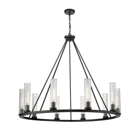 Z-Lite Beau 10 Light Chandelier, Bronze & Clear 3031-10BRZ